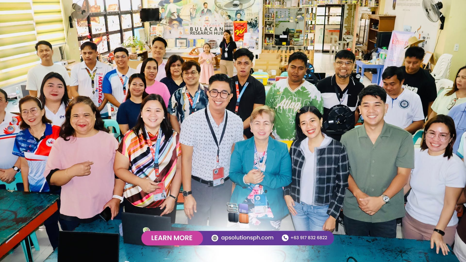 A Schools Division Superintendent visits a robotics workshop